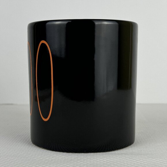 Halloween "Boo" Mug Black Ceramic Coffee Cup Halloween Decor Orange P&B - Picture 2 of 9